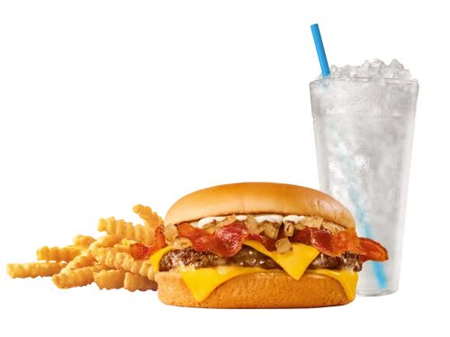 Garlic butter Bacon Cheeseburger Combo od sonic menu