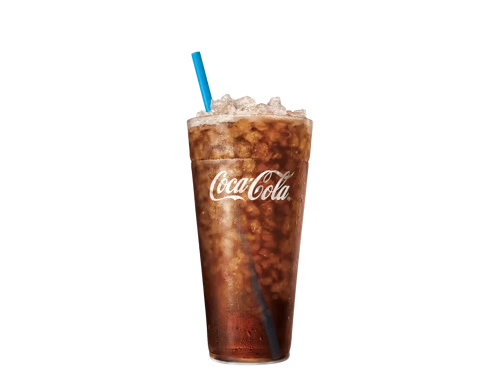 A glass of Coca Cola of sonic menu